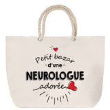 Sac Fête des Mères Mamie Famille Idée Cadeau anniversaire Noël Travail Boulot Métier Départ Retraite Collègue Femme cabas shopping plage