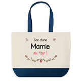 Sac de shopping bleu Mamie au Top