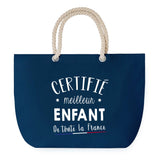 Sac de plage Bleu anse corde Certifié meilleur Enfant