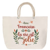 Sac Fête des Mères Mamie Famille Idée Cadeau anniversaire Noël Travail Boulot Métier Départ Retraite Collègue Femme cabas shopping plage