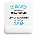 Tapis de souris ergonomique avec repose-poignet, accessoire bureau pour femme et homme, fête des pères, cadeau pas cher, idée cadeau fête des mères, secret santa, départ à la retraite, télétravail et gaming