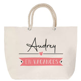 Sac Fête des Mères Mamie Famille Idée Cadeau anniversaire Noël Travail Boulot Métier Départ Retraite Collègue Femme cabas shopping plage