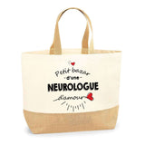 Sac Jute Fête des Mères Fêtes des Pères Mamie Papi Famille Idée Cadeau anniversaire Noël Travail Boulot Métier Départ Retraite Collègue Femme Homme