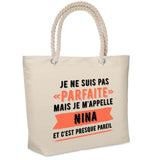 Sac Fête des Mères Mamie Famille Idée Cadeau anniversaire Noël Travail Boulot Métier Départ Retraite Collègue Femme cabas shopping plage