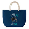 Sac de plage Bleu anse corde J'peux Pas Piano
