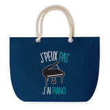Sac de plage Bleu anse corde J'peux Pas Piano