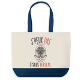 Sac de shopping bleu J'peux pas Signe Verseau
