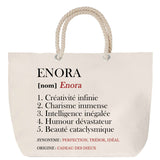 Sac Fête des Mères Mamie Famille Idée Cadeau anniversaire Noël Travail Boulot Métier Départ Retraite Collègue Femme cabas shopping plage
