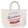 Sac Fête des Mères Mamie Famille Idée Cadeau anniversaire Noël Travail Boulot Métier Départ Retraite Collègue Femme cabas shopping plage