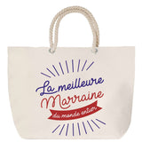 Sac Fête des Mères Mamie Famille Idée Cadeau anniversaire Noël Travail Boulot Métier Départ Retraite Collègue Femme cabas shopping plage