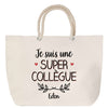 Sac Fête des Mères Mamie Famille Idée Cadeau anniversaire Noël Travail Boulot Métier Départ Retraite Collègue Femme cabas shopping plage