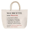 Sac Fête des Mères Mamie Famille Idée Cadeau anniversaire Noël Travail Boulot Métier Départ Retraite Collègue Femme cabas shopping plage