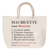 Sac Fête des Mères Mamie Famille Idée Cadeau anniversaire Noël Travail Boulot Métier Départ Retraite Collègue Femme cabas shopping plage