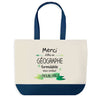 Sac de shopping bleu Merci Géographe Inoubliable Homme