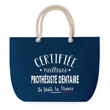 Sac de plage Bleu anse corde Certifiée meilleure Prothésiste Dentaire