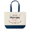 Sac de shopping bleu Marraine au Top