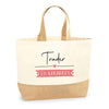 Sac Jute Fête des Mères Fêtes des Pères Mamie Papi Famille Idée Cadeau anniversaire Noël Travail Boulot Métier Départ Retraite Collègue Femme Homme