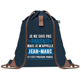 sac a dos homme bleu coton recycle avec pochette idee cadeau utile pour collegue papa ou ami cadeau homme noel anniversaire secret santa ou depart a la retraite sac durable pratique et robuste design sobre et elegant