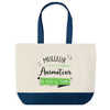 Sac de shopping bleu Meilleur Animateur de tous les temps