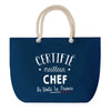Sac de Plage Bleu avec Anse Corde Certifié meilleur Chef