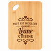 Planche bambou gravée personnalisée femme idée cadeau Fête des Mères apéro 30×20 prénom cuisine plateau fromage anniversaire noel maman mamie