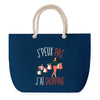 Sac de plage Bleu anse corde J'peux Pas Shopping