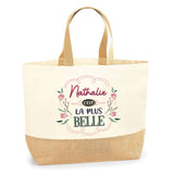 Sac Jute Fête des Mères Fêtes des Pères Mamie Papi Famille Idée Cadeau anniversaire Noël Travail Boulot Métier Départ Retraite Collègue Femme Homme