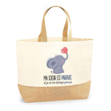 Sac Jute Fête des Mères Fêtes des Pères Mamie Papi Famille Idée Cadeau anniversaire Noël Travail Boulot Métier Départ Retraite Collègue Femme Homme
