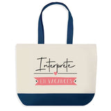 Sac de shopping bleu Interprète en Vacances