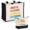 Cabas femme sac plage ou shopping tote bag pochette trousse Idée cadeau original pour anniversaire Noël travail départ retraite collègue famille fete des mères maman mamie