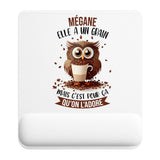Tapis de souris ergonomique avec repose-poignet, accessoire bureau pour femme et homme, fête des pères, cadeau pas cher, idée cadeau fête des mères, secret santa, départ à la retraite, télétravail et gaming