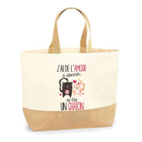 Sac Jute Fête des Mères Fêtes des Pères Mamie Papi Famille Idée Cadeau anniversaire Noël Travail Boulot Métier Départ Retraite Collègue Femme Homme