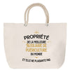 Sac Fête des Mères Mamie Famille Idée Cadeau anniversaire Noël Travail Boulot Métier Départ Retraite Collègue Femme cabas shopping plage
