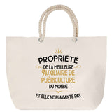 Sac Fête des Mères Mamie Famille Idée Cadeau anniversaire Noël Travail Boulot Métier Départ Retraite Collègue Femme cabas shopping plage