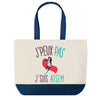 Sac de shopping bleu J'peux pas ATSEM