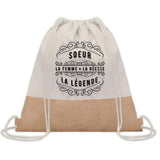 Sac Fête des Mères Mamie Maman Cadeau anniversaire Noël Travail Métier Départ Retraite Collègue Femme cabas shopping plage
