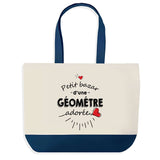 Sac de shopping bleu Bazar d'une Géomètre adorée
