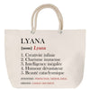Sac Fête des Mères Mamie Famille Idée Cadeau anniversaire Noël Travail Boulot Métier Départ Retraite Collègue Femme cabas shopping plage