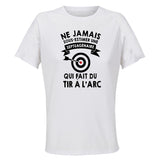 Maillot de Sport Femme Tir A L Arc Septuagenaire - T-Shirt Respirant Polyester Manches Courtes - Cadeau Sportive Anniversaire Noël Fête des Mères