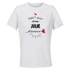 Maillot de Sport Femme Julie Damour - T-Shirt Respirant Polyester Manches Courtes - Cadeau Sportive Anniversaire Noël Fête des Mères