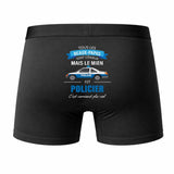 Caleçon Beau-Papa Pilicier - Humour Boxer Coton Idée Cadeau Fête des Pères