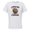 Maillot de Sport Femme Cueillette De Champignons J'peux Pas - T-Shirt Respirant Polyester Manches Courtes - Cadeau Sportive Anniversaire Noël Fête des Mères