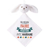 Doudou Bébé Lapin Ma Mission Peinture avec Marraine Gaze de Coton Cadeau Baby Shower