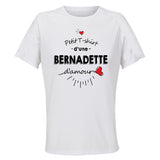 Maillot de Sport Femme pour Bernadette Damour - T-Shirt Respirant Polyester Manches Courtes - Cadeau Sportive Anniversaire Noël Fête des Mères