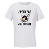 Maillot de Sport Femme Guitare J'peux Pas - T-Shirt Respirant Polyester Manches Courtes - Cadeau Sportive Anniversaire Noël Fête des Mères