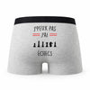 Caleçon Chess - Humour Boxer Gris Idée Cadeau Passion