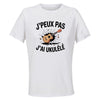 Maillot de Sport Femme Ukulele J'peux Pas - T-Shirt Respirant Polyester Manches Courtes - Cadeau Sportive Anniversaire Noël Fête des Mères