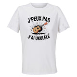 Maillot de Sport Femme Ukulele J'peux Pas - T-Shirt Respirant Polyester Manches Courtes - Cadeau Sportive Anniversaire Noël Fête des Mères