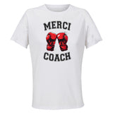Maillot de Sport Femme pour Merci Boxe Coach - T-Shirt Respirant Polyester Manches Courtes - Cadeau Sportive Anniversaire Noël Fête des Mères
