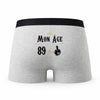 Caleçon 90 Ans - Humour Boxer Gris Motif Âge Idée Cadeau Anniversaire